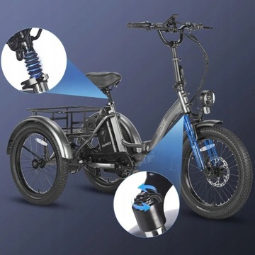 Трехколесный велосипед Fafrees F20 Mate 750 Вт 48 В 18,2 Ач 75 км 180 кг PL