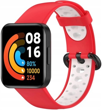 PASEK OPASKA BRANSOLETA DO XIAOMI REDMI WATCH 2 LITE | RED - WHITE