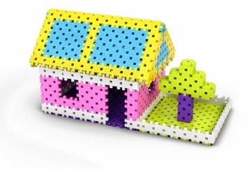 KLOCKI KONSTRUKCYJNE MELI BASIC PINK 300 +PREZENT KLOCKI WAFLE KLOCKI WAFLE