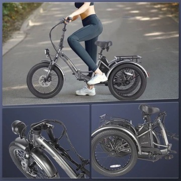 Трехколесный велосипед Fafrees F20 Mate 750 Вт 48 В 18,2 Ач 75 км 180 кг PL