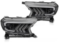 Купить Фонари фары ford ranger v 16-22 черный трубка  full led drl dts, фото thumb