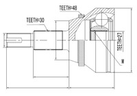 фото thumb №1, Шарнир приводной наружный toyota sienna 03-09