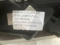 фото thumb №16, Mazda 3 iii bm рестайлинг 16- лампа полный led правая передняя перед з жгут европа