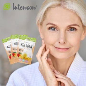 10x INTENSON KOLAGEN + KWAS HIALURONOWY + WITAMINA C do picia o smaku mango