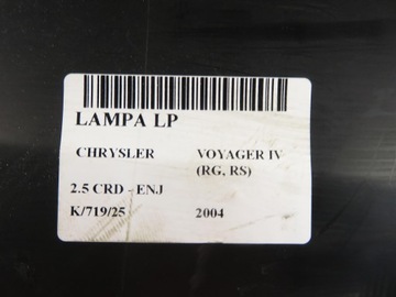 фото thumb №11, Лампа левая передняя chrysler voyager iv rg, rs 04857831ab