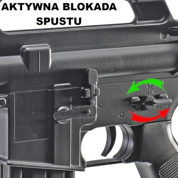 KARABIN NA KULKI M4A1 AMERYKAŃSKI REPLIKA ASG SNAJPERKA CIĘŻKA + LATARKA