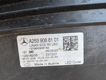 фото thumb №7, Лампа mercedes glc w253 a253 x253 рестайлинг led high performance левая перед