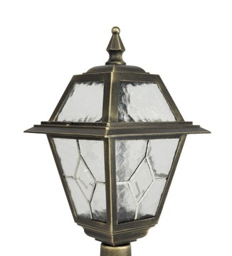 Lampa stojąca latarnia ogrodowa z witrażem 80cm