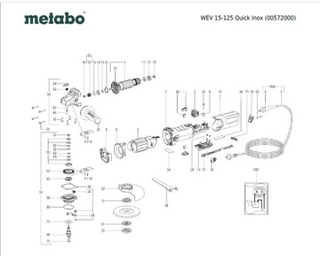 Przekładnia zębata Metabo WEV 15-125 Quick Inox 316054990