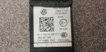 фото thumb №10, Vw polo v 6r pas безопасности левый зад 6r0857805