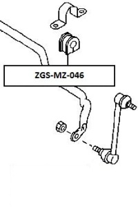 фото thumb №3, Резиновый элемент тяга стабилизатора задняя 2szt mazda tribute ep 01-