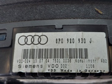 фото thumb №12, Спидометр манометр a3 8p 1.6 b 8p0920930j