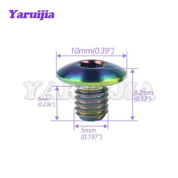 Yaruijia Titanium bolts M5 Oil Cylinder Lid Bolts XT Bicycle Hydraulic Brak