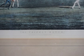 Grafika litografia James Pollard krykiet 1834