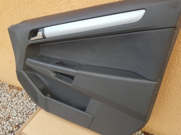 фото thumb №10, Боковина двері праві перед opel astra h 5 двері чорний матеріал європа гарний