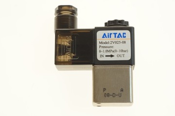 ЭЛЕКТРОМАГНИТНЫЙ КЛАПАН AIRTAC 2V025-08 2/2 -1/4- 12 В постоянного тока