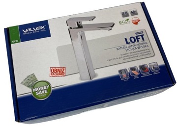 VALVEX LOFT Bateria umywalkowa wysoka + korek klik klak cubic