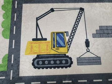 Цифровое строительство коврика на улицах экскаватор Crane 80x150