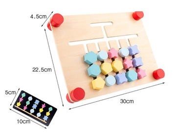 DREWNIANE PUZZLE UKŁADANKA GRA MEMORY MONTESSORI