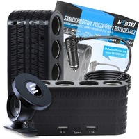 фото thumb №1, Автомобільний розподільник прикурювача четверник usb+typc do буса tira + тримач