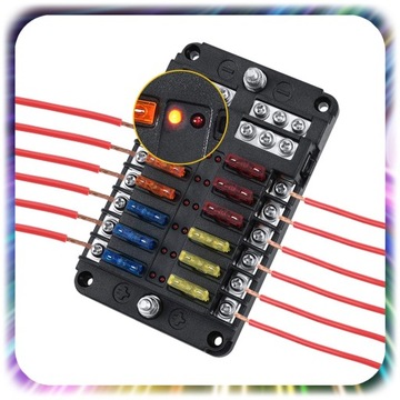 фото thumb №8, Коробка запобіжників 12 шестиполюсна модуль гніздо блок набір 24 запобіжники