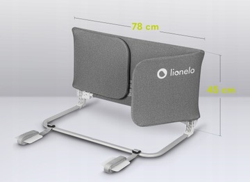 Складной барьер для кроватей, ПОРТАТИВНЫЙ + СУМКА 150 см Lionelo Lora XL