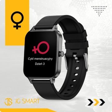 SMARTWATCH ZEGAREK ROZMOWY MENU PL POWIADOMIENIA SPORT SMART WATCH CZARNY