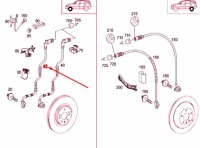Купити Mb ml w164 передня частина brake знос indicator проводка harness a1644408239, фото thumb