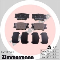 фото thumb №5, Тормозные диски тормозные колодки zimmermann p+t - lexus es vi