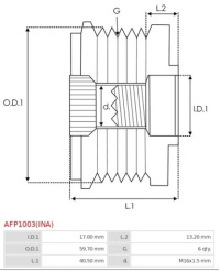 фото thumb №13, Генератор - зчеплення односторонній as-pl afp1003 ina
