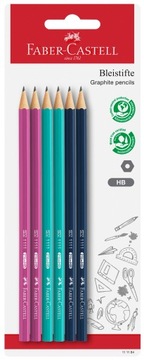 FABER-CASTELL Школьный канцелярский карандаш традиционный графитовый 1111 HB 6 шт.