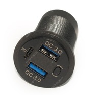 фото thumb №9, Роз'єм заряджання usb 2x qc3.0 36w + pd 55w 12-24v woltomierz