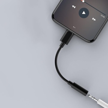 Аудиоадаптер USB-C — Mini Jack 3.5 AUX BLACK V2