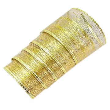 SZEROKA ŚWIĄTECZNA WSTĄŻKA 63mm DO PREZENTÓW 3m W8