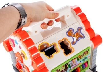 INTERAKTYWNY DOMEK PIANINKO SORTER KLOCKI LICZYDŁO