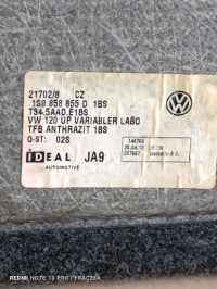 фото thumb №9, Volkswagen up 2012 5d підлога плита багажника