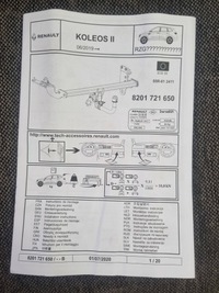 фото thumb №7, Набор фаркоп do прицепа задняя renault koleos ii 55r01241