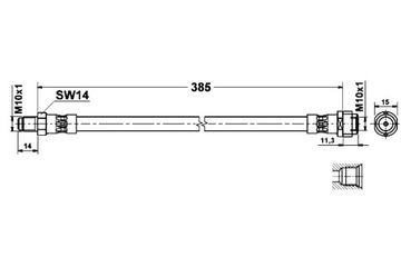 фото thumb №2, Шланг гальмівний гнучкий перед l/p mercedes c c204 c cl203 c