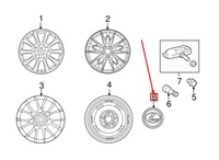 фото thumb №6, Lexus gs l10 czarna заглушка колеса 4260353110 42603-53110 оригинальная
