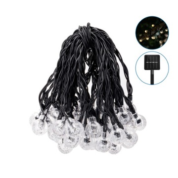 Солнечная гирлянда шарики 50LED Milk Balls