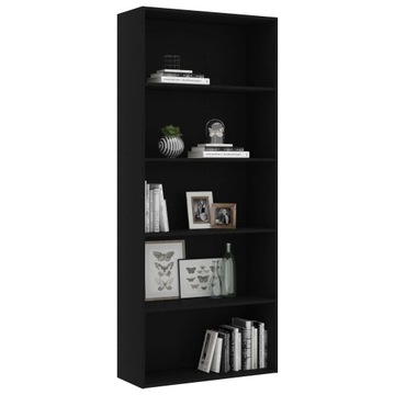 Полка VidaXL Другая коллекция 80 см x 189 см x 30 см черный