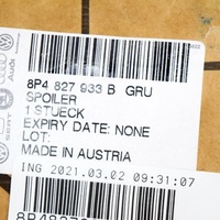 фото thumb №8, Audi rs3 sportback 8p rear lid upper спойлер 8p4827933bgru