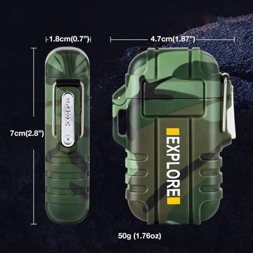 F13 ЭЛЕКТРОННАЯ ЗАЖИГАЛКА, НАРУЖНАЯ, ВЕТРОЗАЩИТНАЯ, ЗАРЯЖКА ОТ USB
