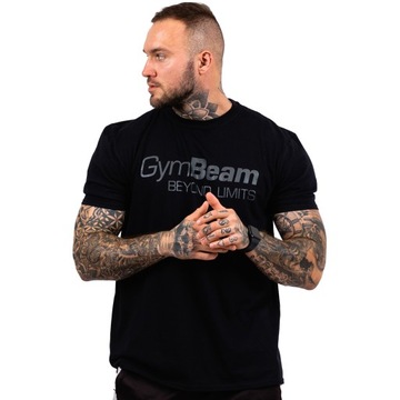 УДОБНАЯ, ДЫХАЮЩАЯ МУЖСКАЯ ФУТБОЛКА ДЛЯ ТРЕНИРОВОК ИЗ ХЛОПКА ЧЕРНАЯ - GymBeam XXXL