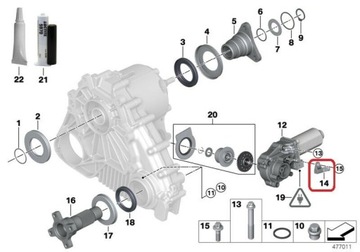 Opornik sensor nastawnika xdrive BMW 5 nowy