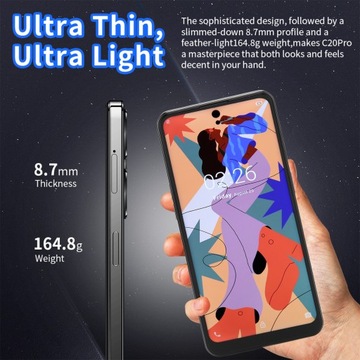 Смартфон C20Pro 6,53 дюйма, 5G, двухдиапазонный, Wi-Fi 8BG, 256 ГБ, 4G, 8T