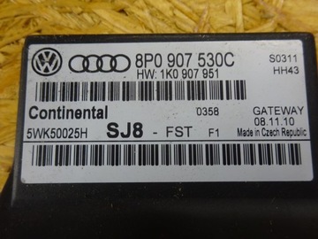 фото thumb №9, Audi a3 8p рестайлінг 08-12 модуль блок керування шлюз 8p0907530c