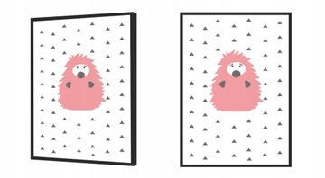 OBRAZ PLAKAT W RAMIE 33x43 cm Jeż PD103