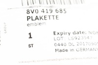 фото thumb №6, Audi a3 8v s3 воздуховод s-line logo 8v0419685 оригинальный новый