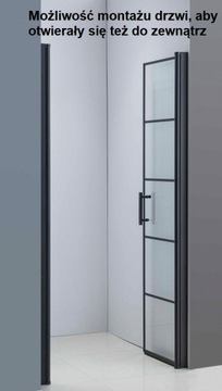 LOFT Черные двойные черные двери 85 рег. 84-87 см